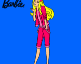 Dibujo Barbie con look casual pintado por velasco