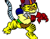 Dibujo Jugador tigre pintado por eleazar