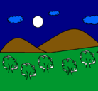Dibujo Montañas 4 pintado por lunas