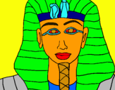 Dibujo Tutankamon pintado por farao