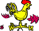 Dibujo Veletas y gallo pintado por hljuioiiouiu
