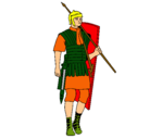 Dibujo Soldado romano pintado por wsxnicolasxw