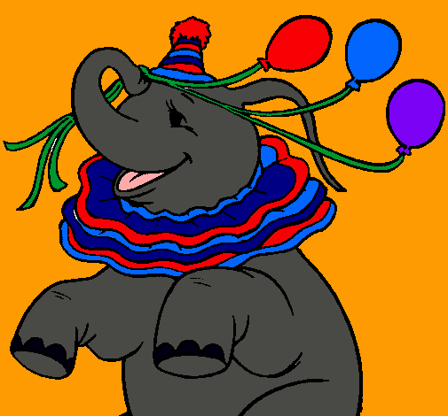 Elefante con 3 globos