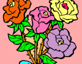 Dibujo Ramo de rosas pintado por audrey