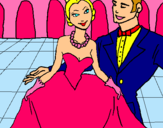 Dibujo Princesa y príncipe en el baile pintado por princesa09