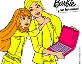 Dibujo El nuevo portátil de Barbie pintado por claudia2
