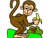 Dibujo Mono pintado por ppppopo
