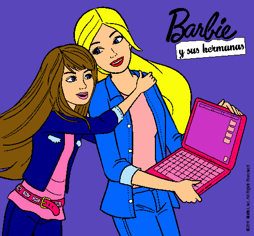 Dibujo El nuevo portátil de Barbie pintado por willaida