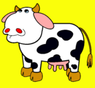 Dibujo Vaca pensativa pintado por atte