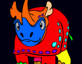 Dibujo Rinoceronte pintado por agusalvarez