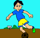 Dibujo Jugar a fútbol pintado por MomAsf