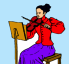 Dibujo Dama violinista pintado por avri