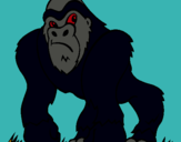 Dibujo Gorila pintado por youtube