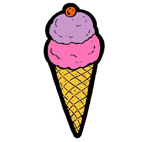 Dibujo Cucurucho de helado pintado por nutripeza