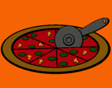 Dibujo Pizza pintado por Julianna40