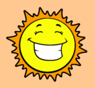 Dibujo Sol sonriendo pintado por 200500