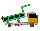 Dibujo Camión de carga pintado por israei