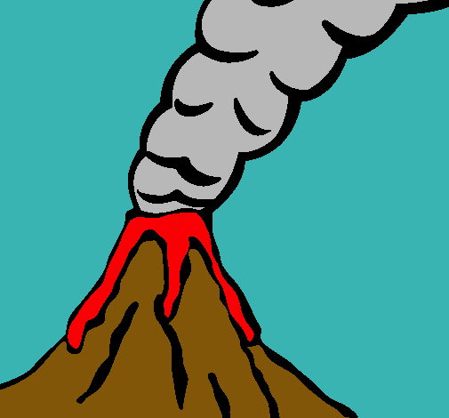Dibujo Volcán pintado por MFRP