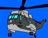 Dibujo Helicóptero al rescate pintado por elicoptero