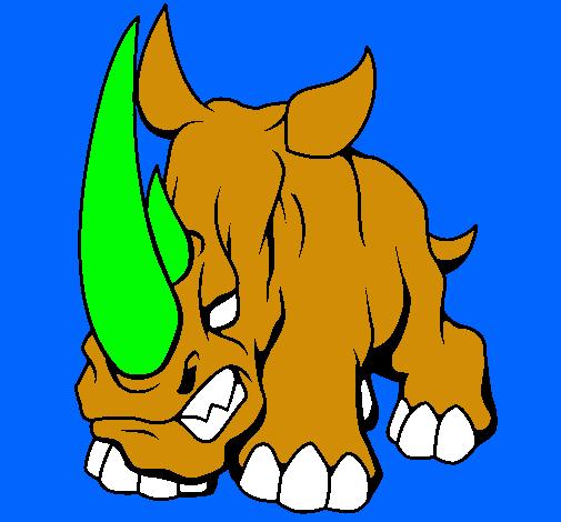 Dibujo Rinoceronte II pintado por joanyjordi