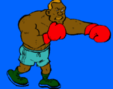 Dibujo Boxeador pintado por youtube