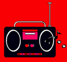 Dibujo Radio cassette 2 pintado por bacugan