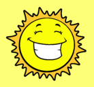 Dibujo Sol sonriendo pintado por fgyertefr