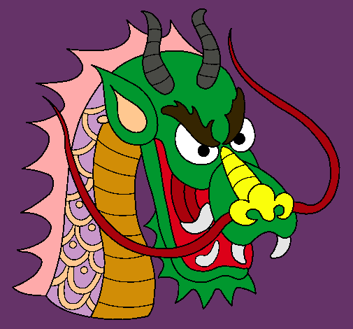 Dibujo Cabeza de dragón pintado por rosalu