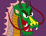 Dibujo Cabeza de dragón pintado por rosalu