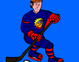 Dibujo Jugador de hockey sobre hielo pintado por pikoro