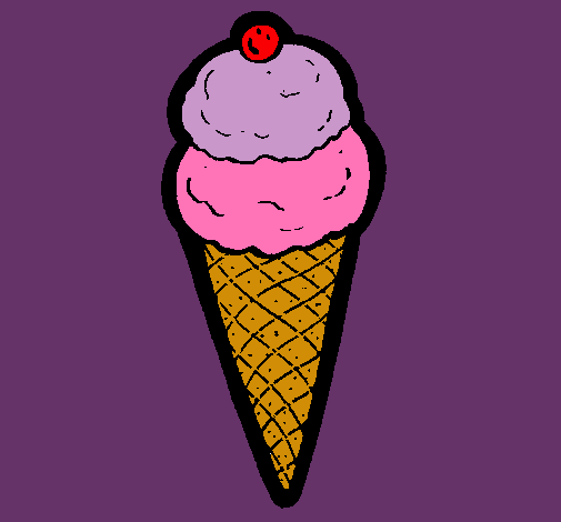 Dibujo Cucurucho de helado pintado por rosalu