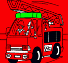 Dibujo Coche de Bomberos pintado por kkkk