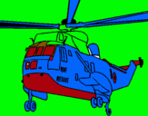 Dibujo Helicóptero al rescate pintado por david1212