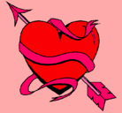 Dibujo Corazón con flecha pintado por tatota01