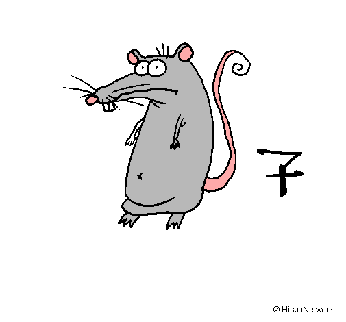 Dibujo Rata pintado por lisa  