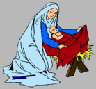 Dibujo Nacimiento del niño Jesús pintado por jaimeko