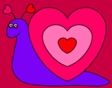 Dibujo Caracol corazón pintado por ghhfguyiopkj