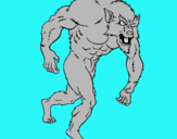 Dibujo Hombre lobo pintado por 12xsazjip