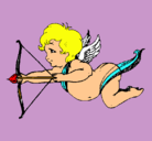 Dibujo Cupido volando pintado por souza