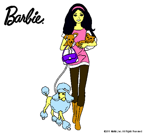 Barbie con sus mascotas