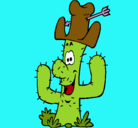 Dibujo Cactus con sombrero pintado por vfjfikf