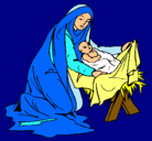 Dibujo Nacimiento del niño Jesús pintado por Mariallop