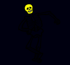 Dibujo Esqueleto contento pintado por 5555458