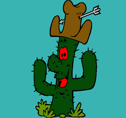 Cactus con sombrero