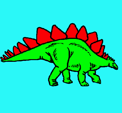 Dibujo Stegosaurus pintado por joanyjordi