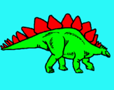 Dibujo Stegosaurus pintado por joanyjordi