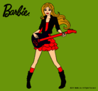 Dibujo Barbie guitarrista pintado por mariamartine