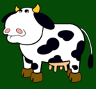 Dibujo Vaca pensativa pintado por otniel