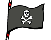 Dibujo Bandera pirata pintado por zombielion