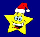 Dibujo estrella de navidad pintado por carol8